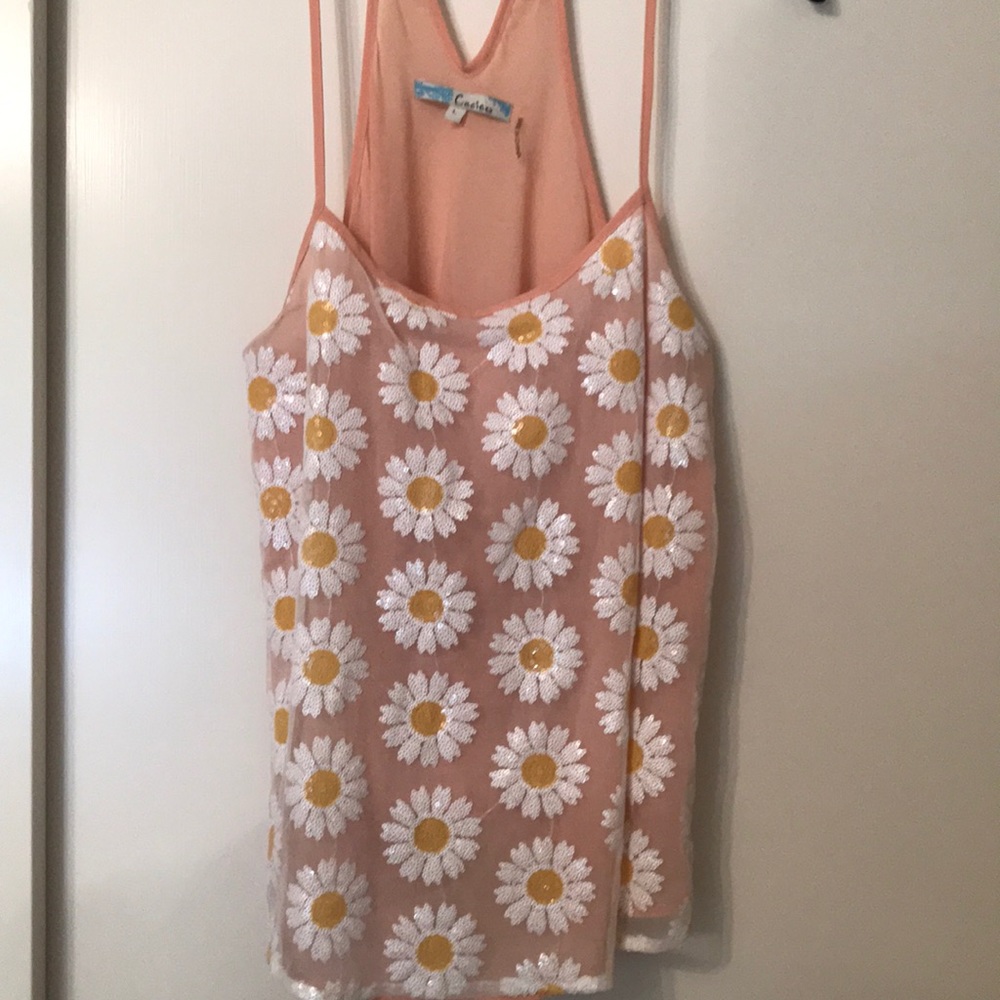 Sequin Daisy Top